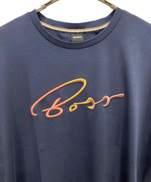 BOSS（ボス）BOSS (ボス) 刺繍Tシャツ ネイビー サイズ:XLの古着・服飾アイテム