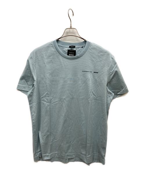 BOSS（ボス）BOSS (ボス) PORSCHE (ポルシェ) ロゴプリントTシャツ ブルー サイズ:XLの古着・服飾アイテム