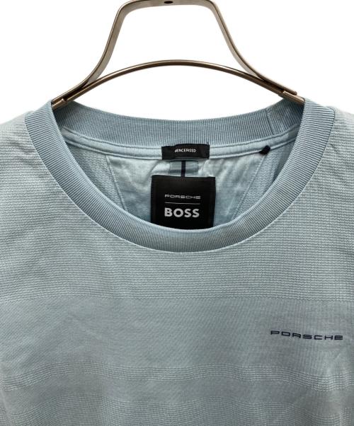 BOSS（ボス）BOSS (ボス) PORSCHE (ポルシェ) ロゴプリントTシャツ ブルー サイズ:XLの古着・服飾アイテム
