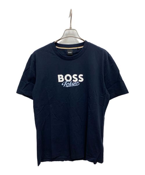 BOSS（ボス）BOSS (ボス) TOKYO プリントTシャツ ネイビー サイズ:XLの古着・服飾アイテム
