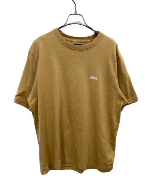 stussy（ステューシー）stussy (ステューシー) 刺繍ロゴTシャツ ブラウン サイズ:Ｌの古着・服飾アイテム