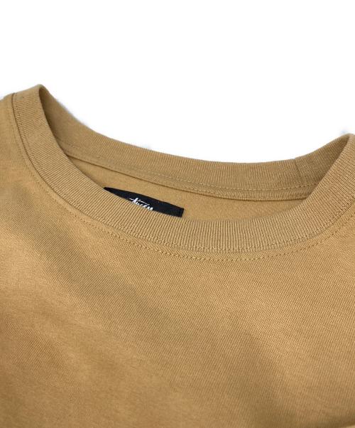 stussy（ステューシー）stussy (ステューシー) 刺繍ロゴTシャツ ブラウン サイズ:Ｌの古着・服飾アイテム