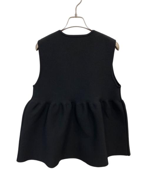 UNITED ARROWS（ユナイテッドアローズ）UNITED ARROWS (ユナイテッドアローズ) P ミニフリル ニットベスト ブラック サイズ:不明の古着・服飾アイテム