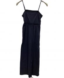 SHIPS（シップス）の古着「〈手洗い可能〉ストレッチ リネン ベアトップ サロペット」｜ネイビー