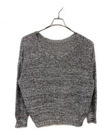 Spick and Span（スピック＆スパン）の古着「ペーパーヤーン2WAYルーズプルオーバー」｜ブラック