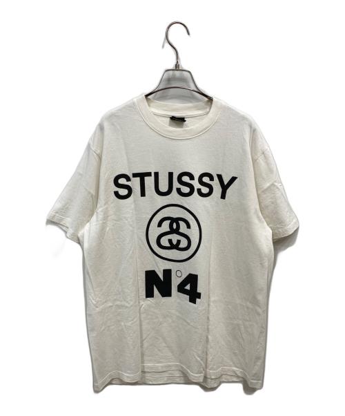 stussy（ステューシー）stussy (ステューシー) プリントTシャツ ホワイト サイズ:Lの古着・服飾アイテム