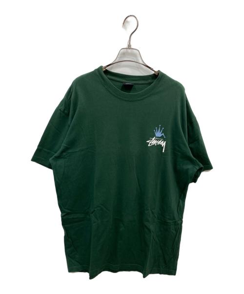 stussy（ステューシー）stussy (ステューシー) プリントTシャツ グリーン サイズ:Ｌの古着・服飾アイテム