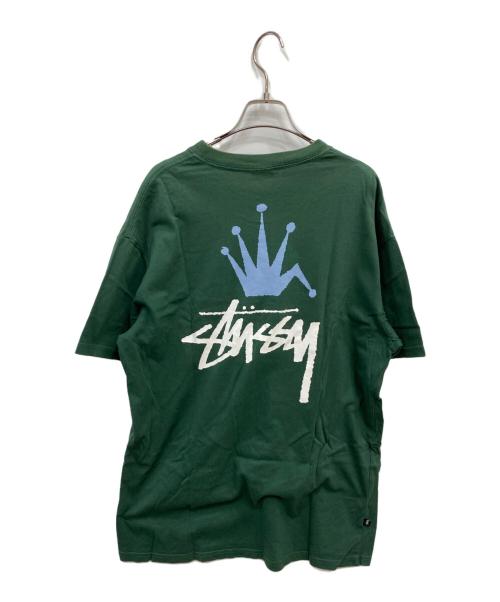 stussy（ステューシー）stussy (ステューシー) プリントTシャツ グリーン サイズ:Ｌの古着・服飾アイテム