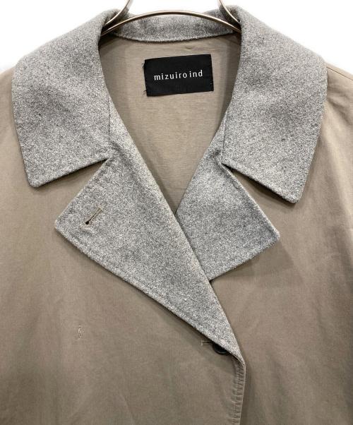 mizuiro-ind（ミズイロインド）mizuiro-ind (ミズイロインド) バイカラートレンチコート グレー サイズ:FREEの古着・服飾アイテム
