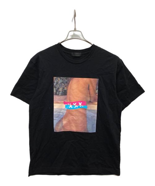 GOD SELECTION XXX（ゴッドセレクショントリプルエックス）GOD SELECTION XXX (ゴッドセレクショントリプルエックス) プリントTシャツ ブラック サイズ:Mの古着・服飾アイテム