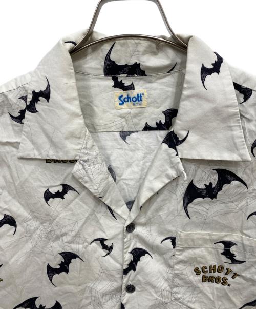 Schott（ショット）Schott (ショット) 総柄シャツ ホワイト サイズ:Lの古着・服飾アイテム