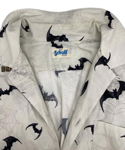 Schott（ショット）Schott (ショット) 総柄シャツ ホワイト サイズ:Lの古着・服飾アイテム