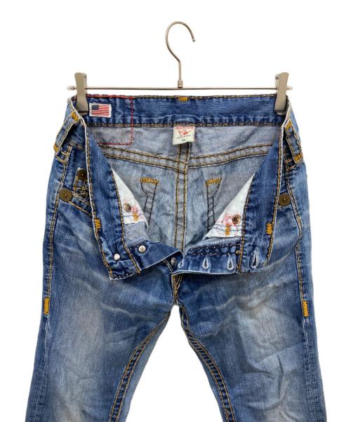 TRUE RELIGION（トゥルー レリジョン）TRUE RELIGION (トゥルー レリジョン) 太ステッチデニムパンツ ブルー サイズ:W33の古着・服飾アイテム