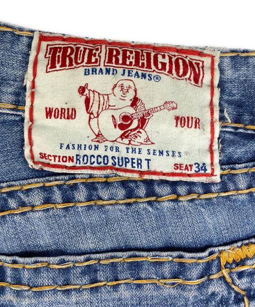 TRUE RELIGION（トゥルー レリジョン）TRUE RELIGION (トゥルー レリジョン) 太ステッチデニムパンツ ブルー サイズ:W33の古着・服飾アイテム