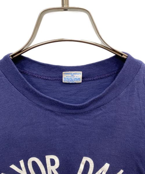 Champion（チャンピオン）Champion (チャンピオン) ヴィンテージナンバリングTシャツ ネイビー サイズ:Lの古着・服飾アイテム
