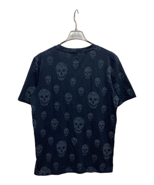 ALEXANDER McQUEEN（アレキサンダーマックイーン）ALEXANDER McQUEEN (アレキサンダーマックイーン) 総柄スカルTシャツ ネイビー サイズ:Sの古着・服飾アイテム