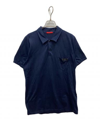 中古・古着通販】PRADA (プラダ) ロゴポロシャツ ネイビー サイズ:M