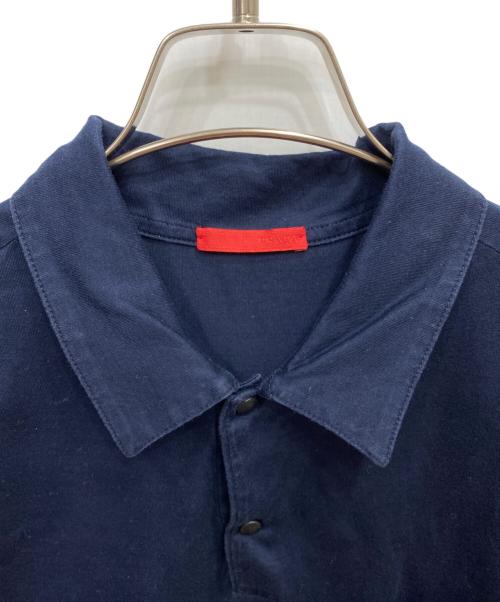 PRADA（プラダ）PRADA (プラダ) ロゴポロシャツ ネイビー サイズ:Mの古着・服飾アイテム