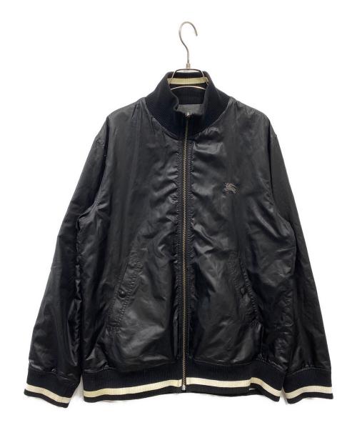 BURBERRY BLACK LABEL（バーバリーブラックレーベル）BURBERRY BLACK LABEL (バーバリーブラックレーベル) ジップアップリバーシブルブルゾン ブラック サイズ:3の古着・服飾アイテム