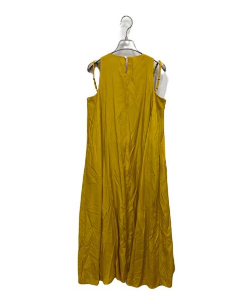 Audrey and John Wad（オードリーアンドジョンワッド）Audrey and John Wad (オードリーアンドジョンワッド) C/Nタックフレアロングドレス イエロー サイズ:ＦＲＥＥの古着・服飾アイテム