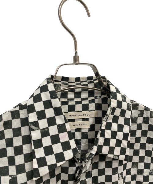 MARC JACOBS（マークジェイコブス）MARC JACOBS (マークジェイコブス) チェッカー柄比翼シャツ ブラック サイズ:48の古着・服飾アイテム