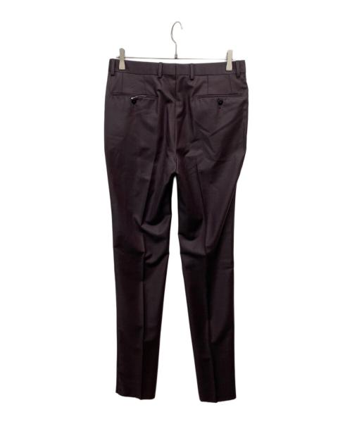 ERMENEGILDO ZEGNA（エルメネジルド・ゼニア）ERMENEGILDO ZEGNA (エルメネジルド・ゼニア) タックパンツ ダークブラウン サイズ:6-46Rの古着・服飾アイテム