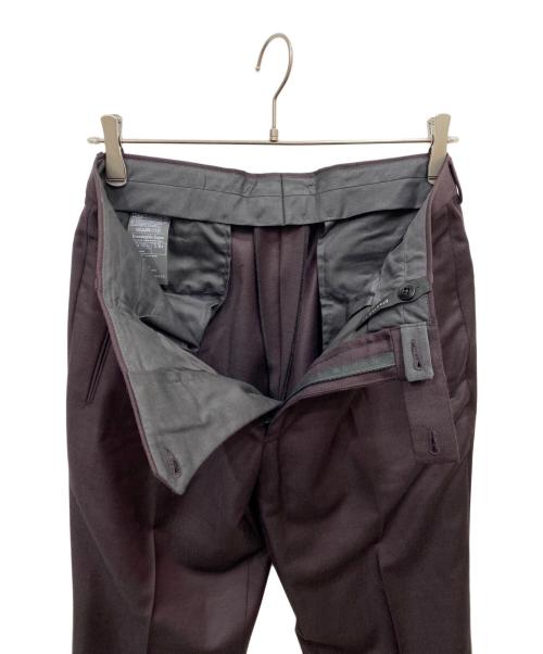 ERMENEGILDO ZEGNA（エルメネジルド・ゼニア）ERMENEGILDO ZEGNA (エルメネジルド・ゼニア) タックパンツ ダークブラウン サイズ:6-46Rの古着・服飾アイテム