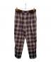 sacai（サカイ）の古着「ドローストリングチェックロングパンツ」｜パープル