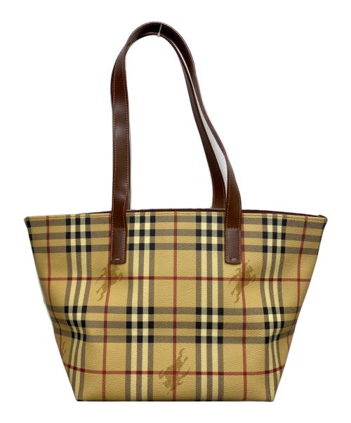 BURBERRY LONDON（バーバリーロンドン）BURBERRY LONDON (バーバリーロンドン) ノバチェックトートバッグ ブラウンの古着・服飾アイテム