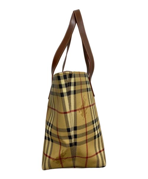 BURBERRY LONDON（バーバリーロンドン）BURBERRY LONDON (バーバリーロンドン) ノバチェックトートバッグ ブラウンの古着・服飾アイテム