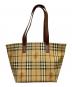 BURBERRY LONDON (バーバリーロンドン) ノバチェックトートバッグ ブラウン：17000円