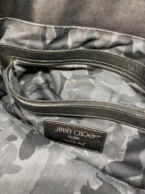 JIMMY CHOO（ジミーチュウ）JIMMY CHOO (ジミーチュウ) レザースタッズトートバッグ ブラックの古着・服飾アイテム