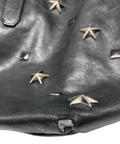 JIMMY CHOO（ジミーチュウ）JIMMY CHOO (ジミーチュウ) レザースタッズトートバッグ ブラックの古着・服飾アイテム