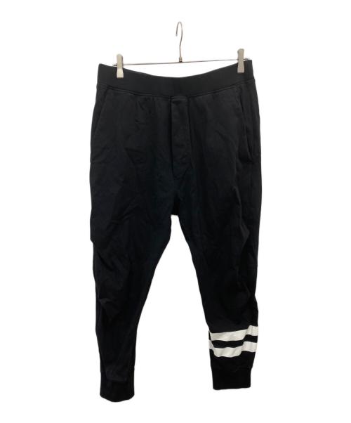 DSQUARED2（ディースクエアード）DSQUARED2 (ディースクエアード) D2 BROS COMBAT JOGGERS ロゴジャージーパンツ ブラック サイズ:ｓの古着・服飾アイテム