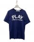 PLAY COMME des GARCONS（プレイコムデギャルソン）の古着「ロゴプリントTシャツ」｜ネイビー