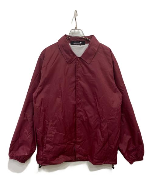 GROUND Y（グラウンドワイ）GROUND Y (グラウンドワイ) コーチジャケット バーガンディー サイズ:3の古着・服飾アイテム