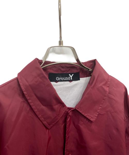 GROUND Y（グラウンドワイ）GROUND Y (グラウンドワイ) コーチジャケット バーガンディー サイズ:3の古着・服飾アイテム