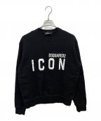 DSQUARED2ディースクエアード）の古着「Icon Crewneck Sweatshirt」｜ブラック