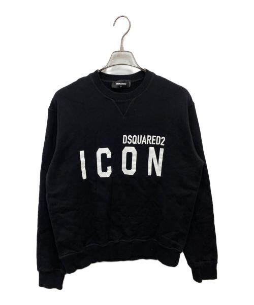DSQUARED2（ディースクエアード）DSQUARED2 (ディースクエアード) Icon Crewneck Sweatshirt ブラック サイズ:Mの古着・服飾アイテム