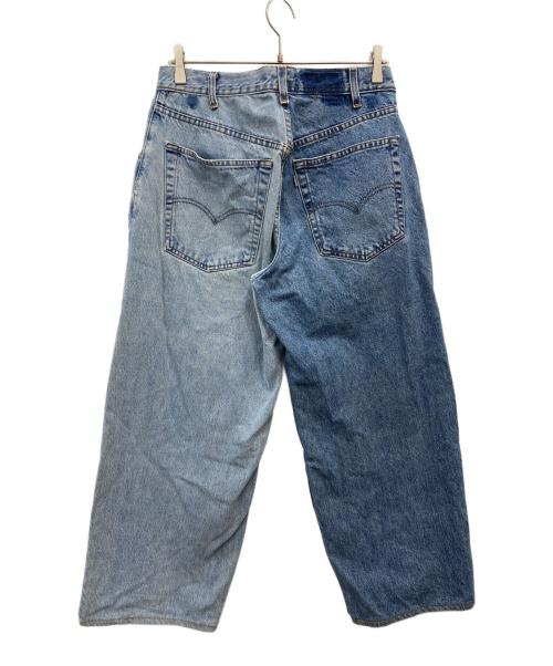 LEVI'S（リーバイス）LEVI'S (リーバイス) MADE by sunny side up (メイド バイ サニーサイドアップ) リメイクデニムパンツ インディゴ サイズ:2の古着・服飾アイテム
