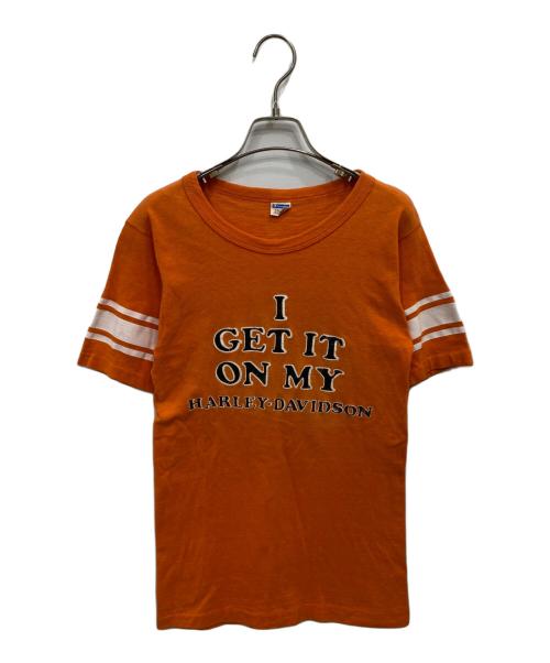 Champion（チャンピオン）Champion (チャンピオン) HARLEY-DAVIDSON (ハーレーダビッドソン) 70～80's ヴィンテージTシャツ オレンジ サイズ:Sの古着・服飾アイテム