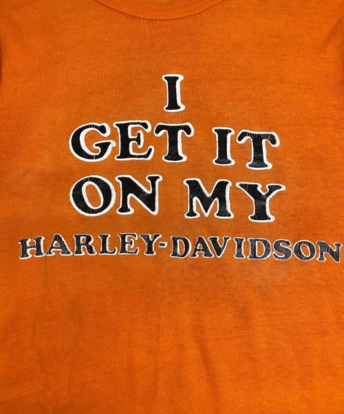 Champion（チャンピオン）Champion (チャンピオン) HARLEY-DAVIDSON (ハーレーダビッドソン) 70～80's ヴィンテージTシャツ オレンジ サイズ:Sの古着・服飾アイテム