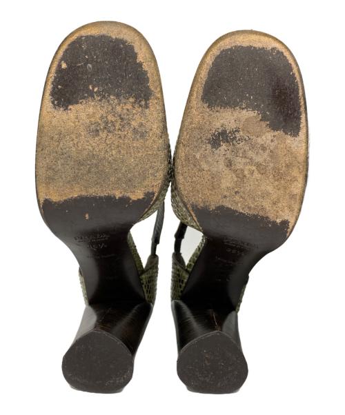 PRADA（プラダ）PRADA (プラダ) ヒールパンプス グリーン サイズ:35 1/2の古着・服飾アイテム