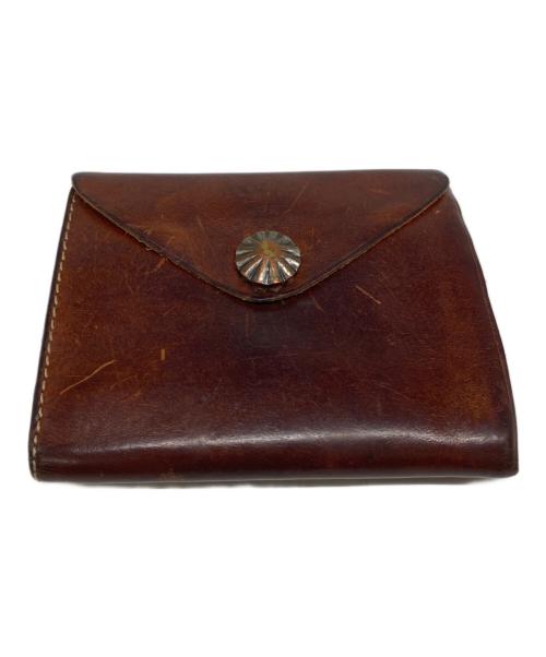 RRL（ダブルアールエル）RRL (ダブルアールエル) 2つ折りコンチョボタン財布 ブラウンの古着・服飾アイテム