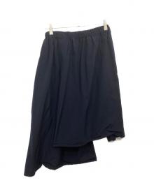 COMME des GARCONS（コムデギャルソン）の古着「アシンメトリー変形 ラップサルエルパンツ」｜ネイビー