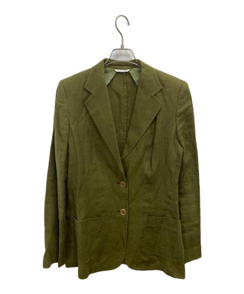 MaxMara（マックスマーラ）MaxMara (マックスマーラ) リネン2Bジャケット グリーン サイズ:40の古着・服飾アイテム