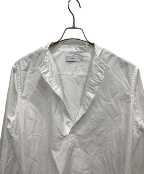Graphpaper（グラフペーパー）Graphpaper (グラフペーパー) Broad L/S Band Collar Shirt ホワイト サイズ:1の古着・服飾アイテム