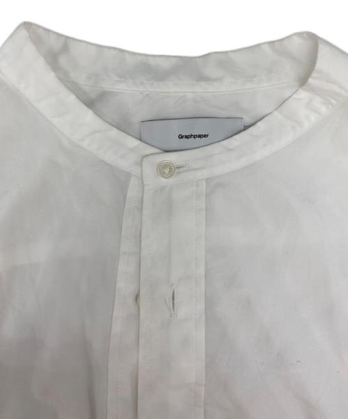 Graphpaper（グラフペーパー）Graphpaper (グラフペーパー) Broad L/S Band Collar Shirt ホワイト サイズ:1の古着・服飾アイテム