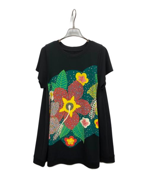 TOKUKO1erVOL（トクコプルミエヴォル）TOKUKO1erVOL (トクコプルミエヴォル) 総柄ワンピース ブラック サイズ:9の古着・服飾アイテム