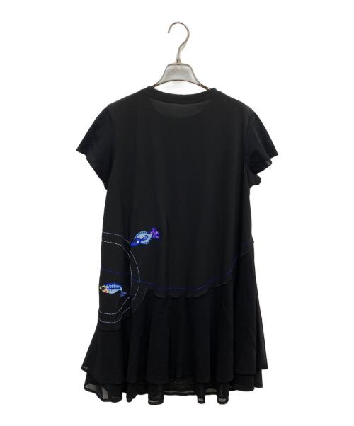 TOKUKO1erVOL（トクコプルミエヴォル）TOKUKO1erVOL (トクコプルミエヴォル) ステッチワンピース ブラック サイズ:9の古着・服飾アイテム